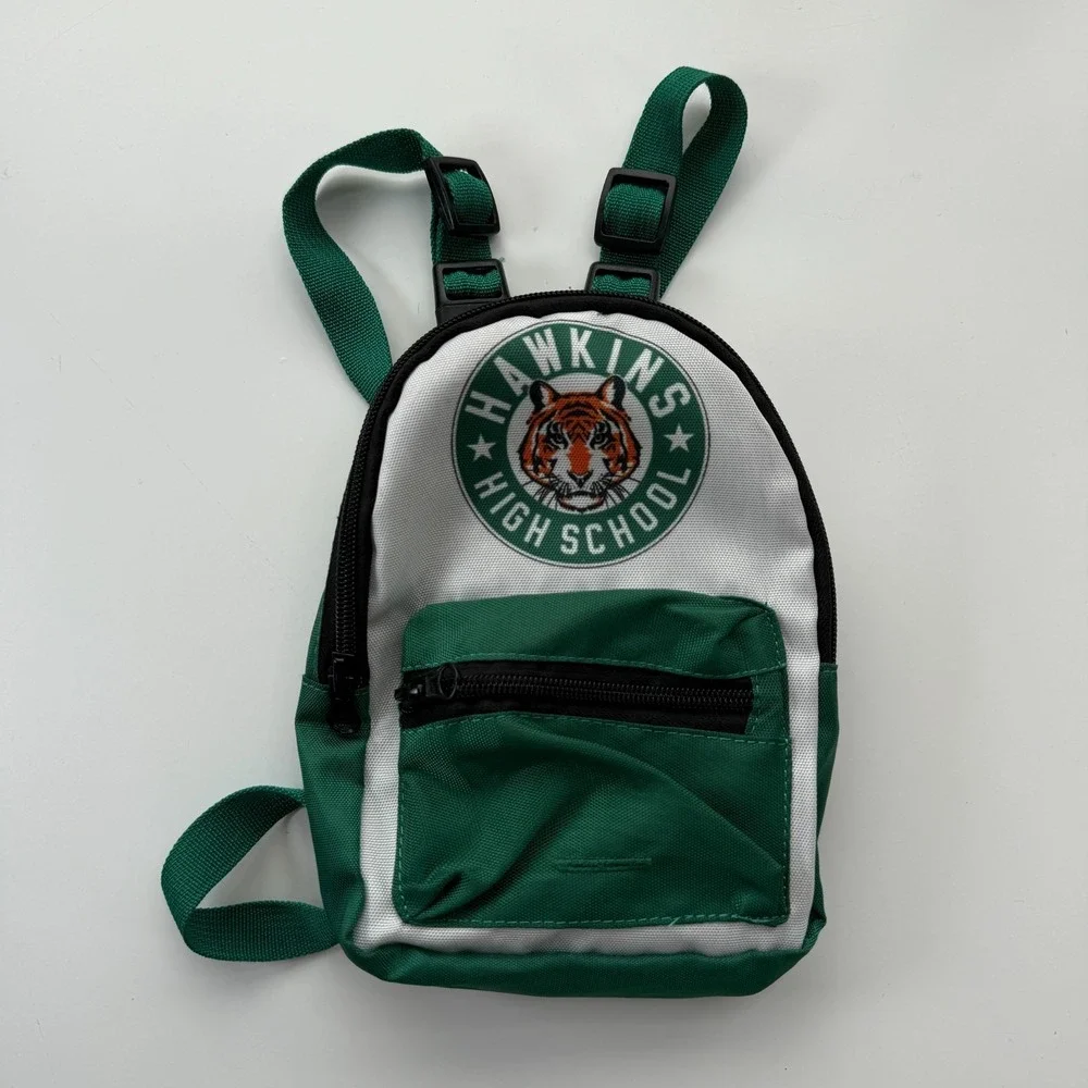 Stranger‎ Things Hawkins High School Dog Backpack Harness Size Medium Poop Bag